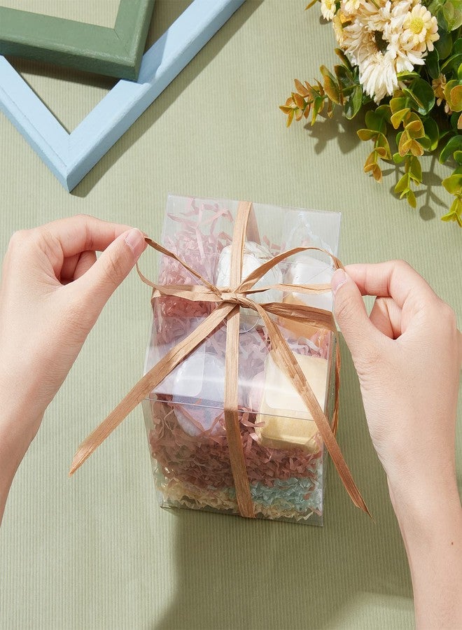 بينيكريت علب هدايا زفاف شفافة من بينيكريت، 20 قطعة، مربعة الشكل، مصنوعة من مادة PVC شفافة، مقاس 4.5 × 4.5 × 4.5 بوصة، لتغليف هدايا الحلوى والشوكولاتة والمناسبات الاحتفالية - Image 3